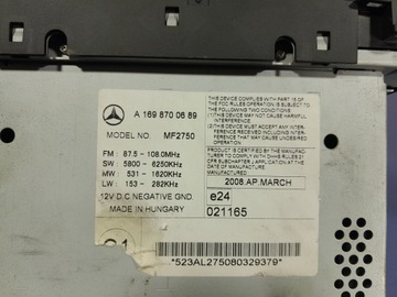 фото thumb №8, Mercedes a w169 радио проигрыватель cd a1698700689
