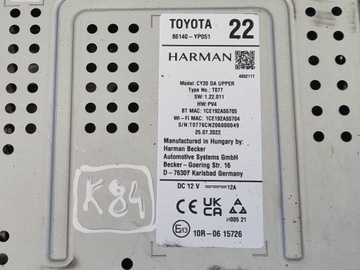 фото thumb №10, Toyota yaris iv екран навігації монітор дисплей радіо cd 86140-yp051