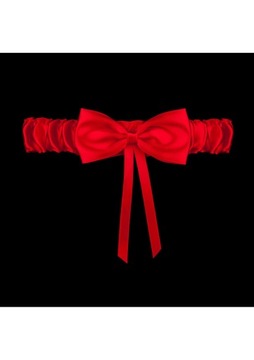 JULIMEX Узкая красная подвязка Prom Matura Wedding Andorra PW-48