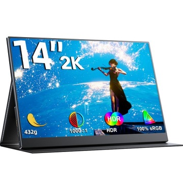 Przenośny monitor do gier UPERFECT 14” 60 Hz 2160*1440 P 1500:1 300 Nits IPS