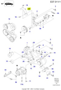 Защита, генератор ford escort/orion 1990-1995 ea оригинальный номер 7036517 Киев, фото thumb