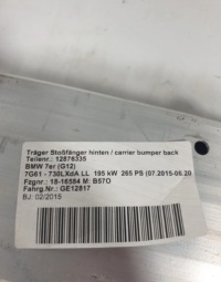 фото thumb №7, Bmw g12 балка бампера задняя 7377217 potestowa минимальный пробег