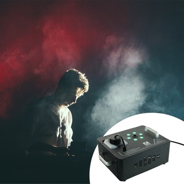 Вертикальный дымогенератор со светодиодной подсветкой RGB 1200Вт, пульт DMX /Firefog+ жидкость 1л