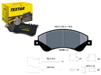 Купить Комплект тормозных колодок тормозных textar 1721086 1534428, фото thumb