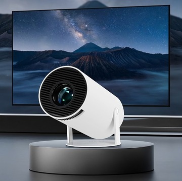 ПРОЕКТОР ANDROID TV WIFI ПОРТАТИВНЫЙ УМНЫЙ ВРАЩАЮЩИЙСЯ ДИНАМИК + ПУЛЬТ ДУ