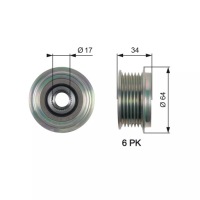 Генератор - зчеплення односторонній gates oap7167 Доставка, фото thumb