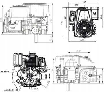 МОЩНЫЙ ДВИГАТЕЛЬ LONCIN LC1P92F ДЛЯ КОСИЛКИ ТРАКТОРНЫЙ НАСОС 452c 16 л.с.