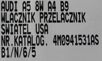фото thumb №7, Вимикач перемикач світла usa audi a4 b9 a5 8w 4m0941531as