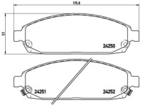 фото thumb №6, Тормозные колодки brembo jeep grand cherokee 2005--|} передний