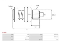 фото thumb №4, Сцепление односторонний, стартер as-pl sd3065
