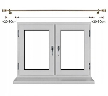KARNISZ METALOWY FI 19 POJEDYNCZY 280 CM METAL