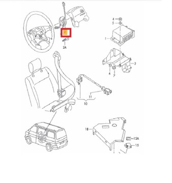 фото thumb №10, Audi vw seat skoda лента подушка безопасности сматыватель 1h0959653e