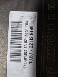 фото thumb №11, Диск porsche cayenne 9y3 купе 10.5jx22. , 11.5jx22