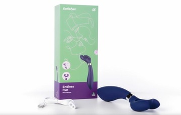 SATISFYER СДВИЖНОЙ ДВУХСТОРОННИЙ ВИБРАТОР ДЛЯ ПАР, МАССАЖЕР КЛИТОРАЛЬНЫХ сосков