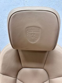 фото thumb №8, Porsche macan ii lift 2023 mojave бежевый сиденья заднее сиденье обшивки комплект