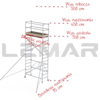 Мобильные алюминиевые леса ALTREX K2 3,80 м