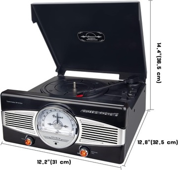 Проигрыватель проигрывателя Auna MG-TT-82B RETRO - черный