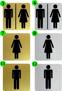 Таблички WC и TOILET, самоклеящиеся, большой выбор.