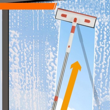 MOP MYJKA DO OKIEN SZYB LUSTER OKNA SZYB ŚCIĄGACZKA MIKROFIBRA 2.1M 2W1