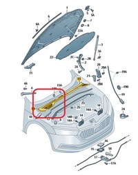 фото thumb №1, Жабо обивка стекло skoda octavia iv 4 5e3819416 правое