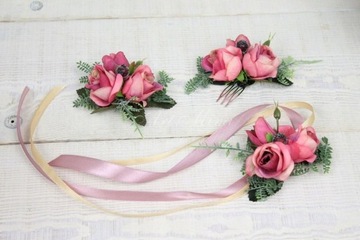 Ручной котильон, букет роз, DIRTY PINK, подружка невесты