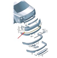 фото thumb №8, Audi a8 d4 rear бампер trim смуга 4h0807443a2zz