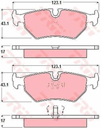фото thumb №3, Гальмівні колодки гальмівні задня trw gdb1109