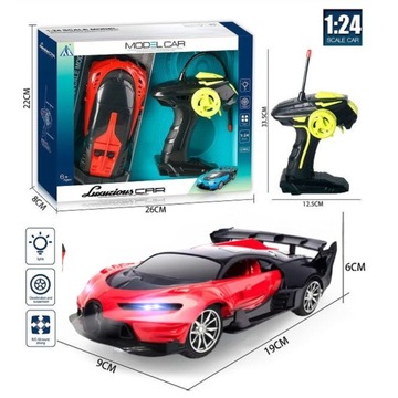 Удаленный -Контролированный автомобиль Super RC Пилот Bugatti 1:24 Светодиодные фонари C