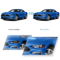 фото thumb №13, Фары лампы kpl full led neon тюнинг new ford mustang vi 6 lift 18-23