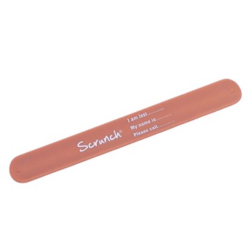 Информационный идентификационный браслет для ребенка Scrunch Coral Silicone