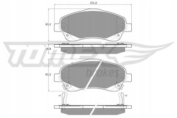 фото thumb №1, Тормозные колодки тормоз. toyota avensis 03-09 з датчик. 1361/