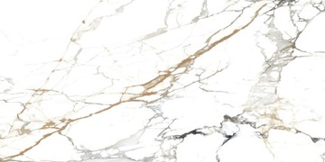 БЕЛЫЙ МРАМОР ЗОЛОТАЯ ПЛИТКА CARRARA 60x120 ГЛЯНЕЦ