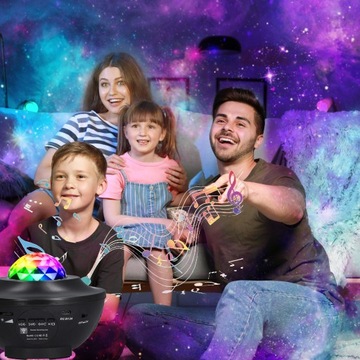 PROJEKTOR GWIAZD rzutnik nieba lampka nocna LED głośnik blueetooth + pilot