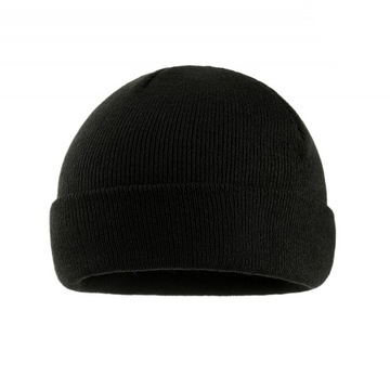 M-Tac Czapka Zimowa Męska Dzianinowa 100% Akryl Cienka Przędza Black S/M