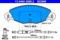 фото thumb №3, Тормозные диски i тормозные колодки перед ate citroen c5 ii 2.0 hdi