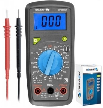 HOGERT HT1E602 ЦИФРОВОЙ МУЛЬТИМЕТР С ЖК-дисплеем