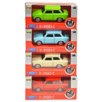 МОДЕЛЬ WELLY 1:34 TRABANT 601 КРАСНЫЙ АВТОМОБИЛЬ