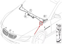 фото thumb №10, Bmw 6 cabrio e64 наружная молдинг решётка клипса 51717127711 7127711