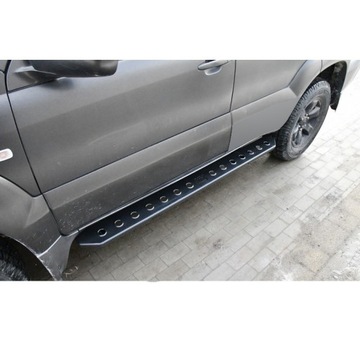 фото thumb №6, Пороги сталеві бічні otworowe toyota land cruiser 120 rock slider off дорога