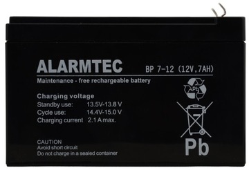 Akumulator AGM ALARMTEC serii BP 12V 7Ah