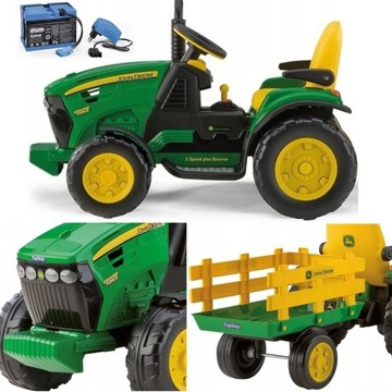 АККУМУЛЯТОРНЫЙ ТРАКТОР JOHN DEERE 12 В С ПРИЦЕПОМ