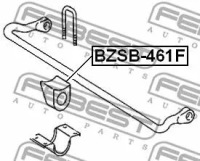 фото thumb №3, Втулка гумовий елемент стабілізатора bzsb-461f febest