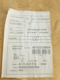 фото thumb №7, Обшивка обивка дверь левый перед mercedes slk r171 w171