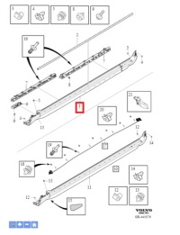 фото thumb №1, Ліва молдинг поріг volvo xc90 ii 2016-2018r