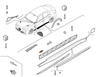 фото thumb №3, Клипса порог клипса клипса накладки порога оригинал alfa romeo giulia stelvio