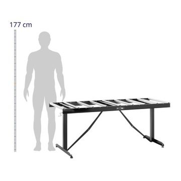 Podajnik rolkowy z regulacją wysokości do 200kg 9 rolek 540x35mm 168cm