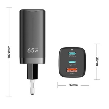 Сетевое зарядное устройство Feegar GaN 65W IPHONE 12 13 Pro