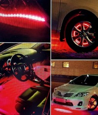 фото thumb №9, Стрічка świecąca ремінь молдинг led- 12v 30cm -czerwona- водонепроникний- hot red