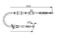 фото thumb №2, Bosch трос гальма ручного mitsubishi space star