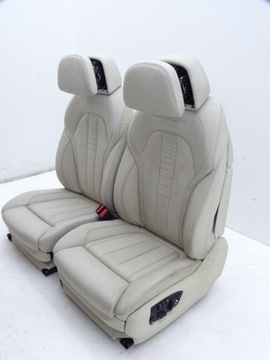 фото thumb №6, Bmw x5 f15 13-18 сиденья комфорт диван бежевая кожа европа 5 человек 40km